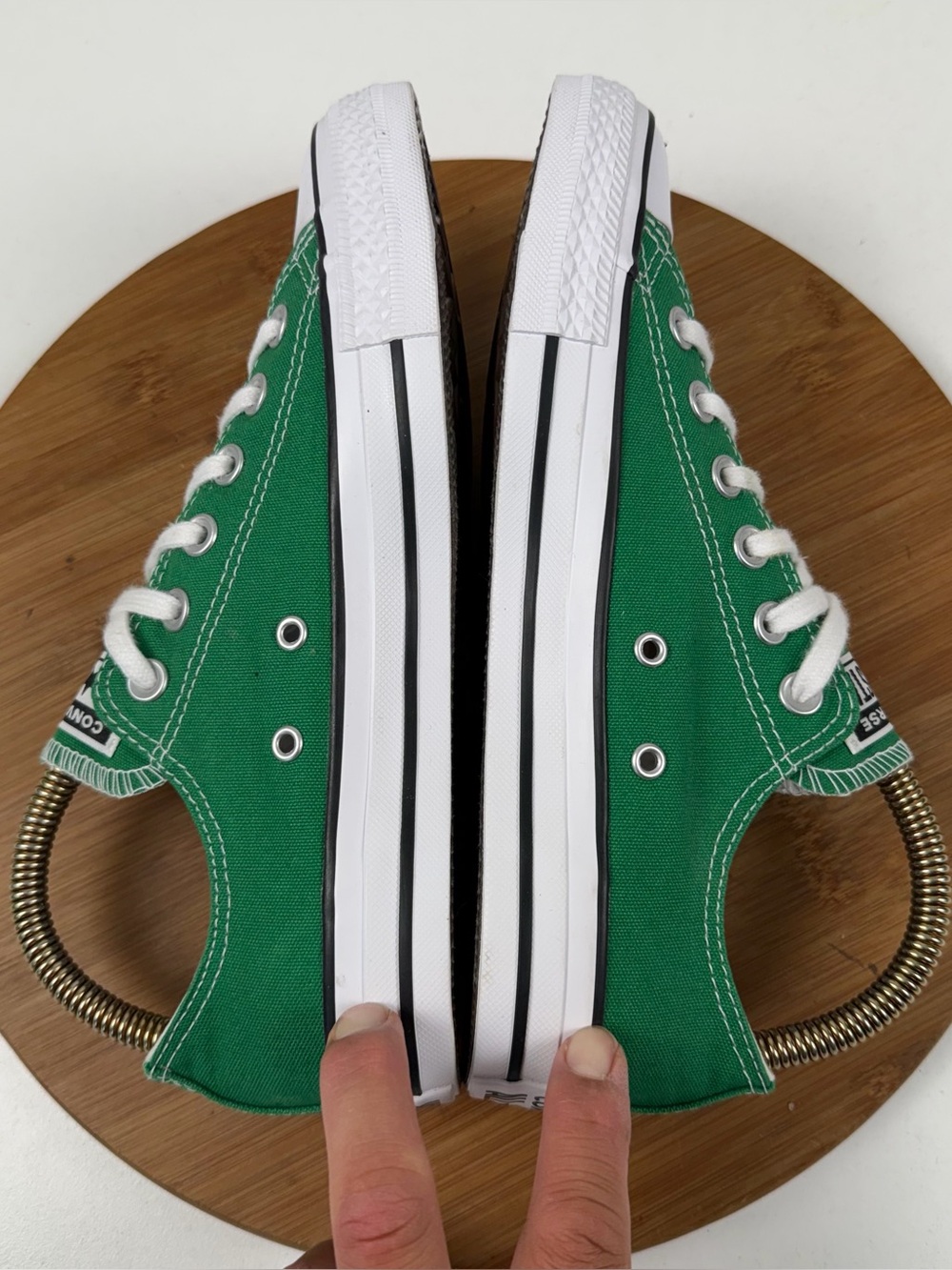 Converse Chuck Taylor All-Star Green Low-Top Sneakers - Picture 7 of 9